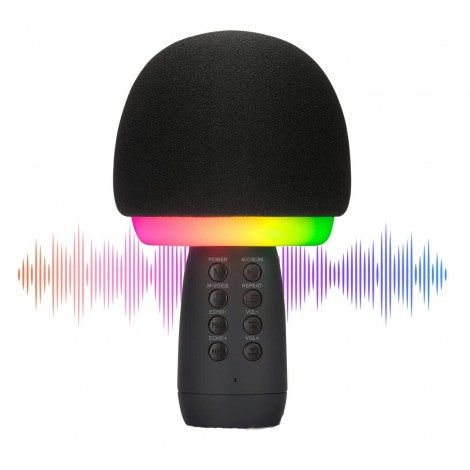 Microfon pentru Karaoke, cu Functie de Inregistrare, Muzica, Efecte vocale, Radio FM, LED RGB