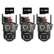 SET 3X Camere Triple Wi-Fi 6K 12MP, Audio bidirectional, AI Motion Detection, Night Vision, Rotire 355°/90°, IP66, 3x Card 32GB Incluse