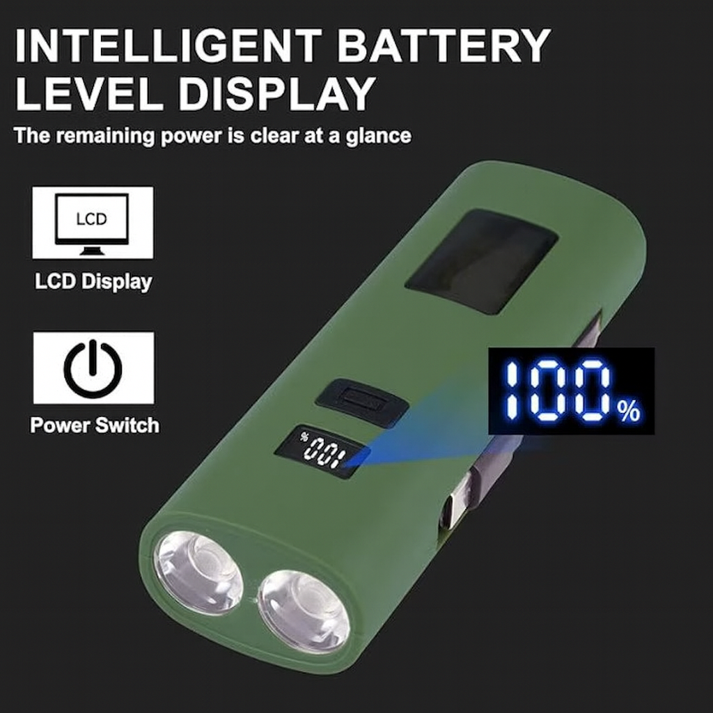 Lanterna Fata Bicicleta Trotineta AjieQaQ, LED 500lm, Baterie Li-Ion 4000 mAh