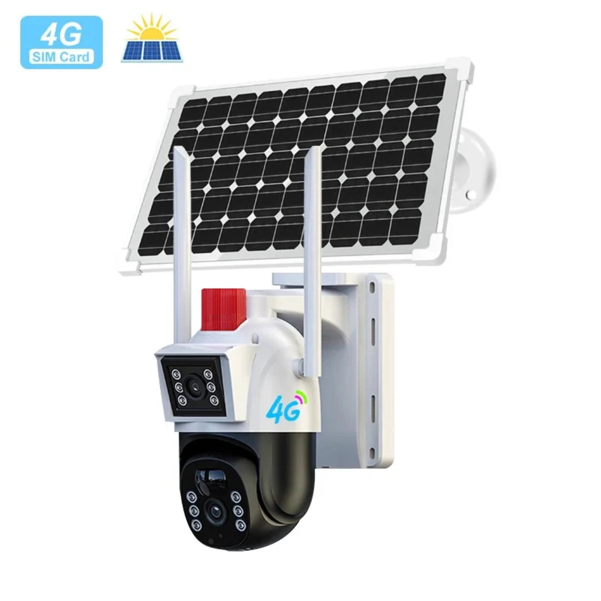 Set 2x Camere Supraveghere - 4G IP Dasgut™ 6MP, Full HD, Solar, IP66, Night Vision Color