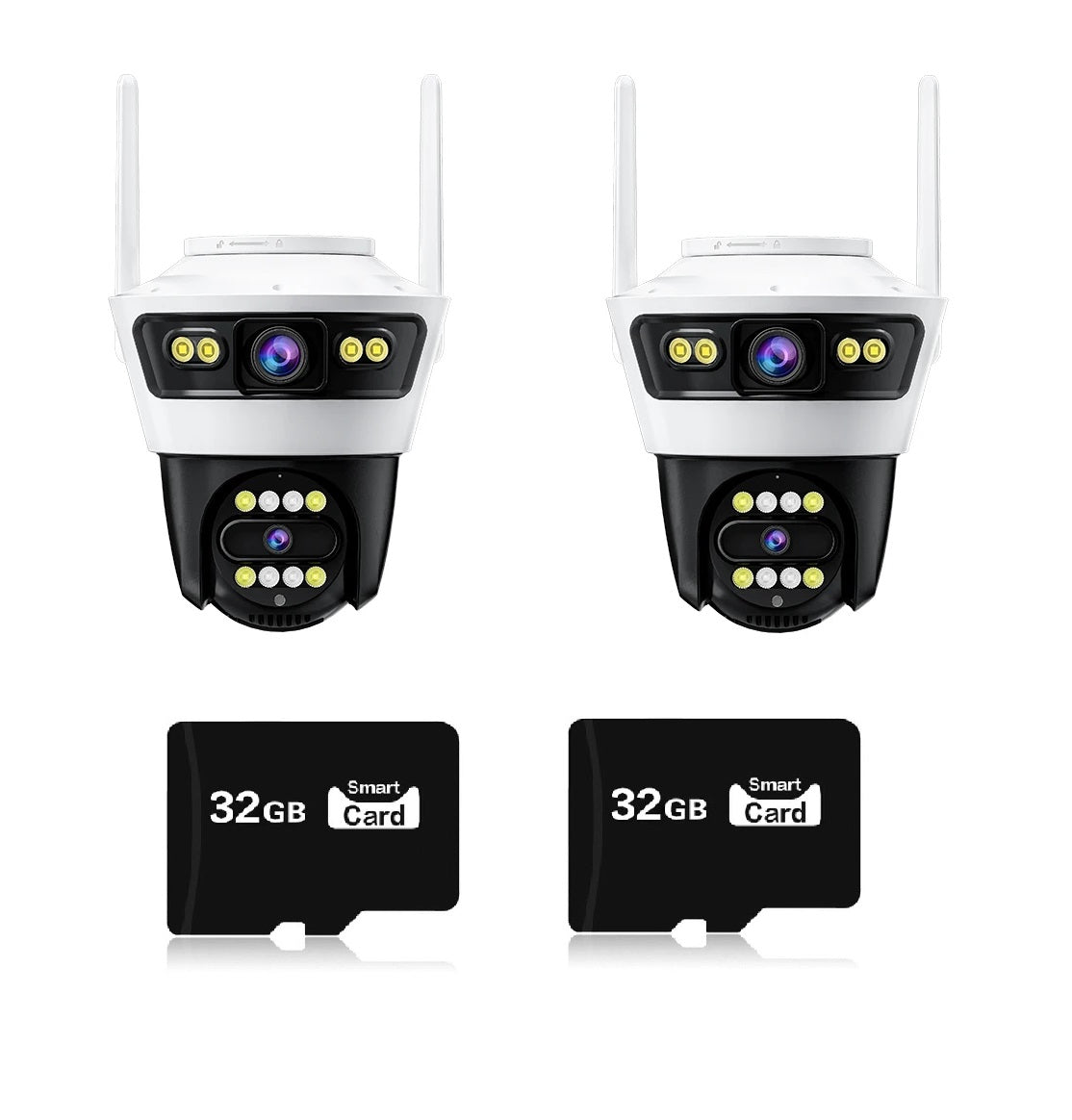 Jortan 4 Security Duo - 2 Camere Duble 6MP, WiFi-LAN, 2 Carduri de 32GB incluse