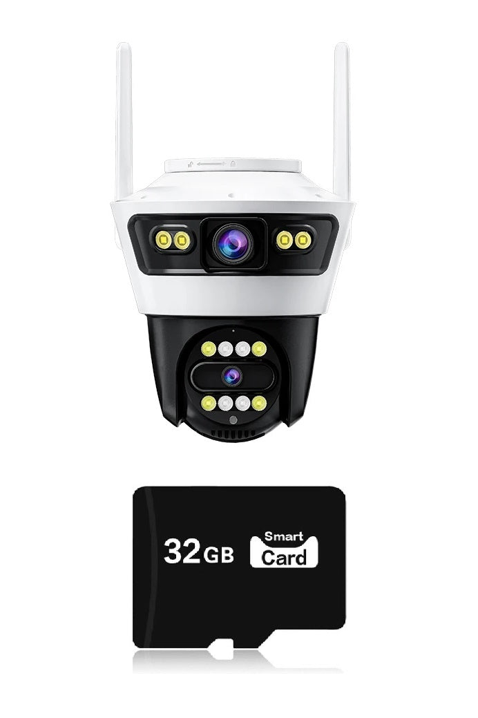 Camera de Exterior Jortan 4 - Rezolutie 6MP Dual-Lens, WiFi/LAN, Card de 32GB Inclus