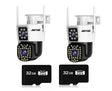 Set 2 Camere Supraveghere - Jortan 6MP Full HD 4K - Detectare Umana si Faciala, 2 Carduri 32GB incluse