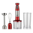 Set Blender de mana 4in1, Multifunctional, Rosu/Negru, Putere 600W, Capacitate 600 ml, R.269