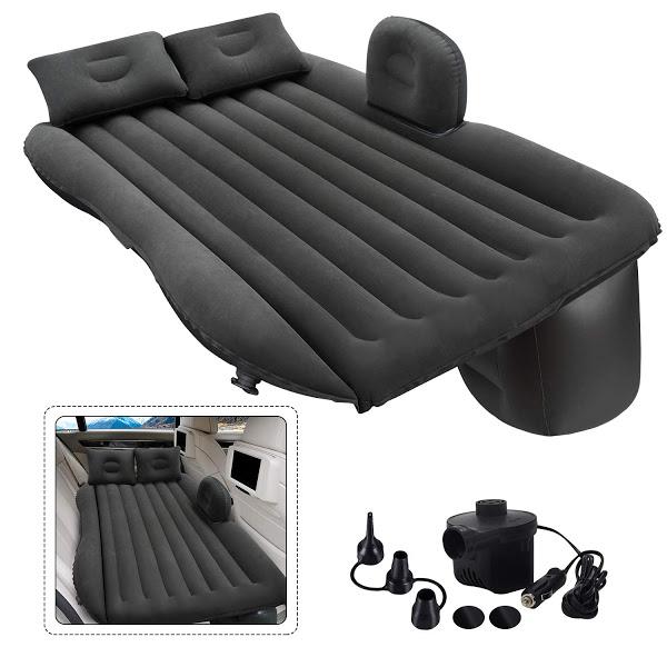 Saltea Auto Confortabila Couch Air - Pompa electrica, cu 2 Perne, 86x40x135 cm