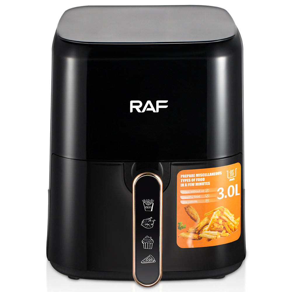 Air Fryer - Friteuza Electrica RAF 3L 1500W, Fara Ulei, Antiaderenta, Tehnologie de Circulatie Aer 360°