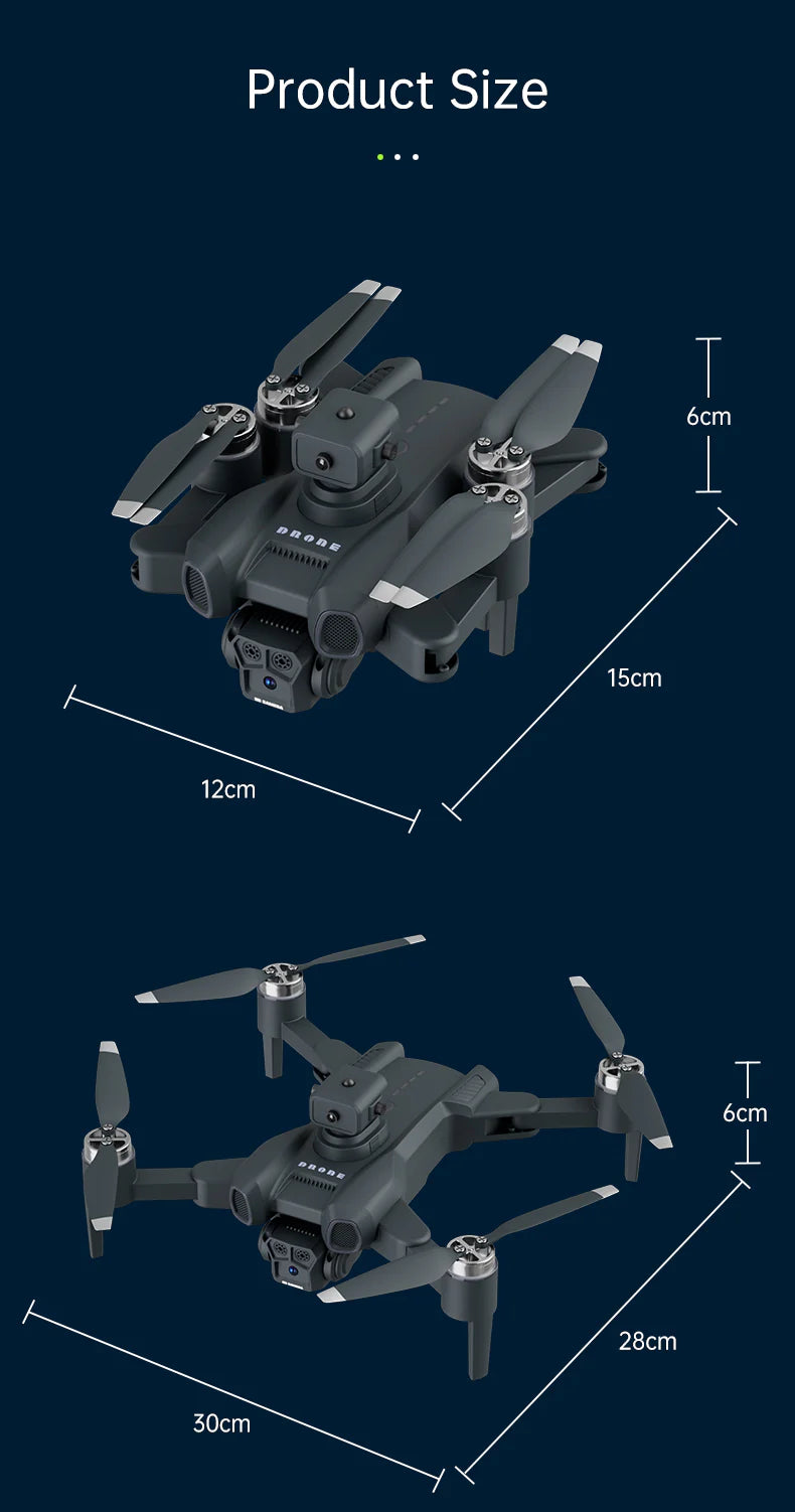 Drona JJRC H117 cu Lumini Schimbatoare, Camera Duala HD, Pozitionare prin Flux Optic, Control APP - 2 Baterii, Negru