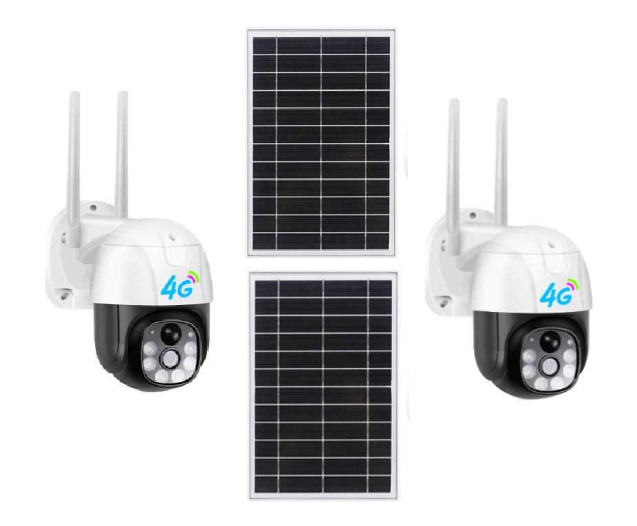 Set 2x Camere Solare 4G, cu Slot SIM, Senzor de miscare si Control la Distanta