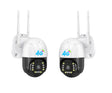 Set 2x Camera 4G/Cablu Dasgut, Alimentare 220V - Smart V380 Pro: 3.0MP, Panoramica 355°