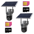 Set 2x Camere Duale cu Panou Solar, 8MP SIM 4G, Viziune Nocturna Color, IP66 + 2X Card 64GB