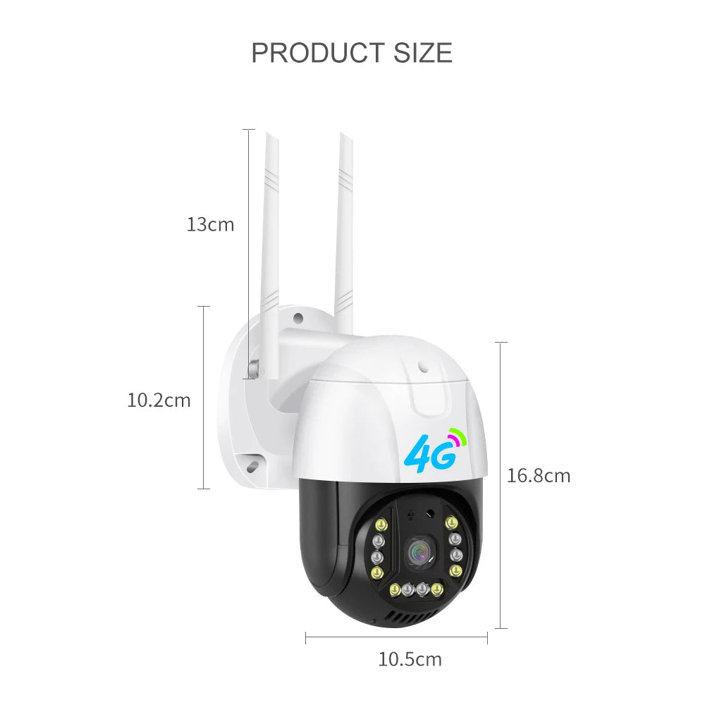 Set 2x Camera 4G Alimentare 220V - Smart V380 Pro: 3.0MP, ONVIF, Panoramica 355°