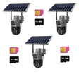 SET 3x Camere Duble 4G cu Panou Solar, 8MP Viziune Nocturna, IP66 + 3x Card 64GB