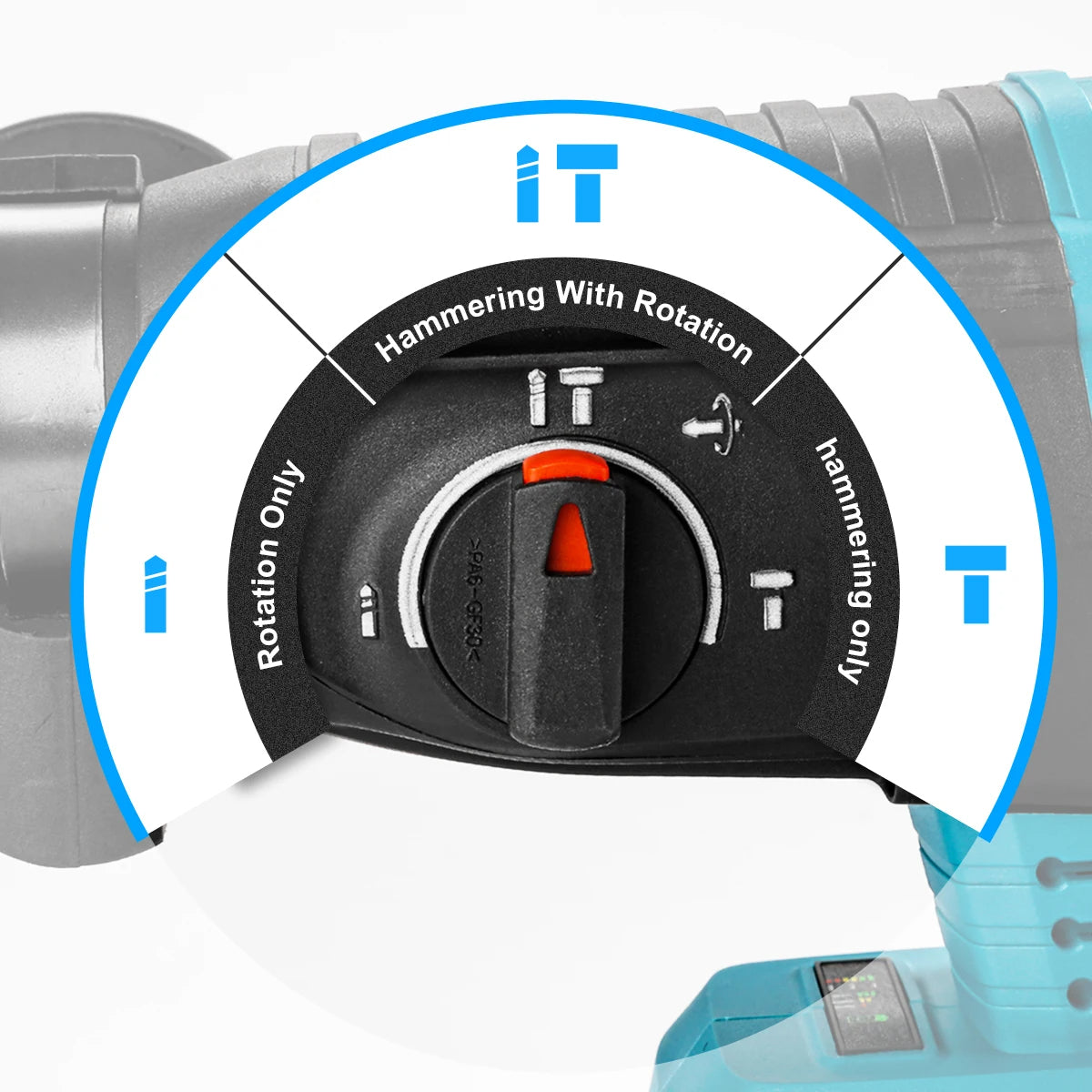 Ciocan Rotopercutor 2X Acumulatori 36V/6Ah 1000W LeihMann, 3 Moduri de Functionare