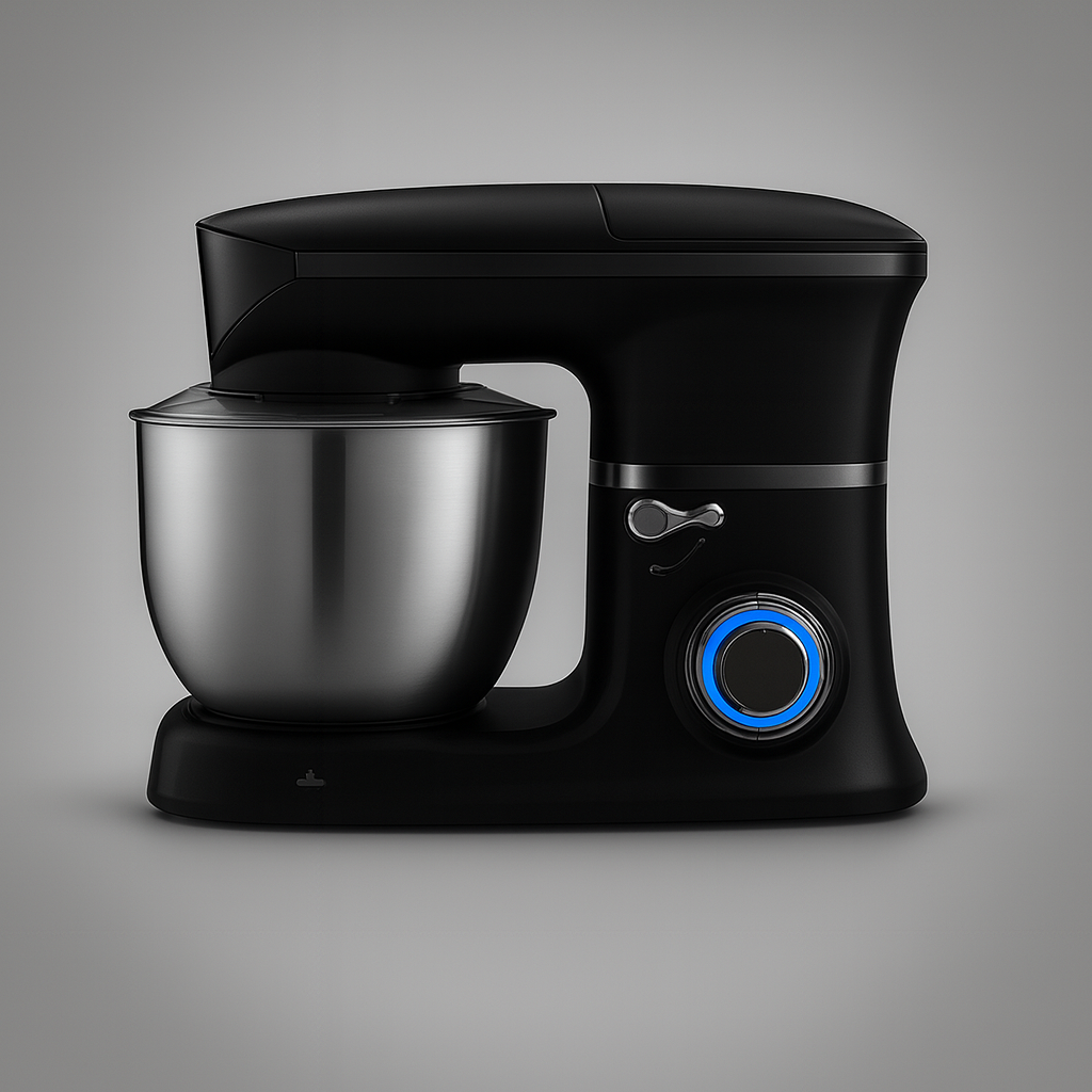 Mixer Profesional Hoffmans - 1200W, Bol Inox 6L, Tel, Carlig si Paleta de Amestecare