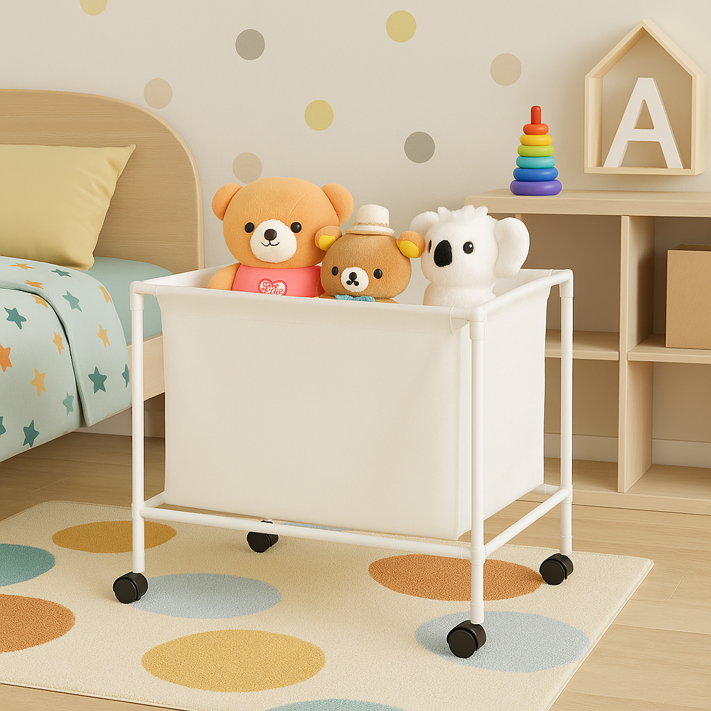 SET 2x Cosuri Organizare cu Roti, pentru Jucarii si Accesorii, 53×36×54 CM