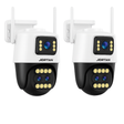 SET 2x Jortan-Camere de Supraveghere 9MP JT-9999 PRO, 3 Lentile, WiFi/LAN, Night Vision, Vizualizare Wide+Zoom