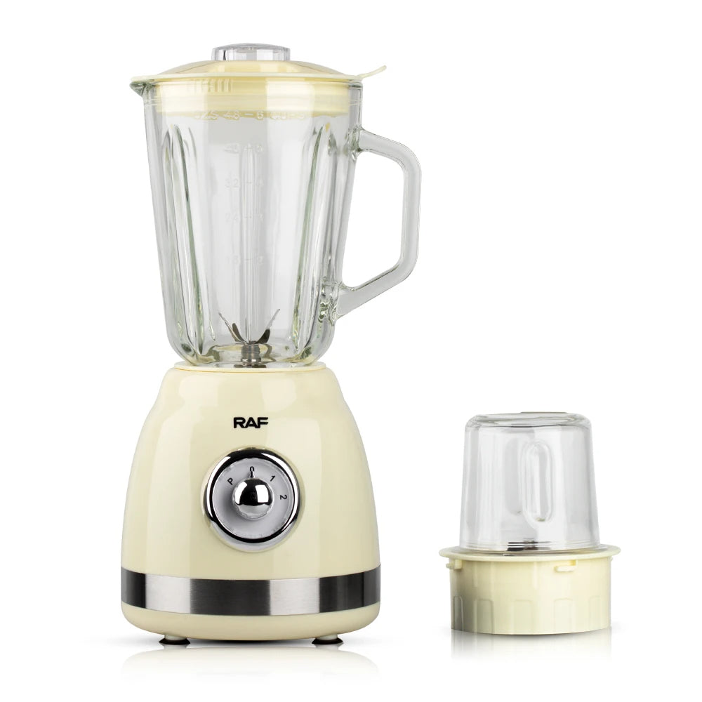 Blender Electric R.2825 - 1.5l, Putere 500W, 15000 RPM, cu Corp din Sticla + Rasnita de Cafea