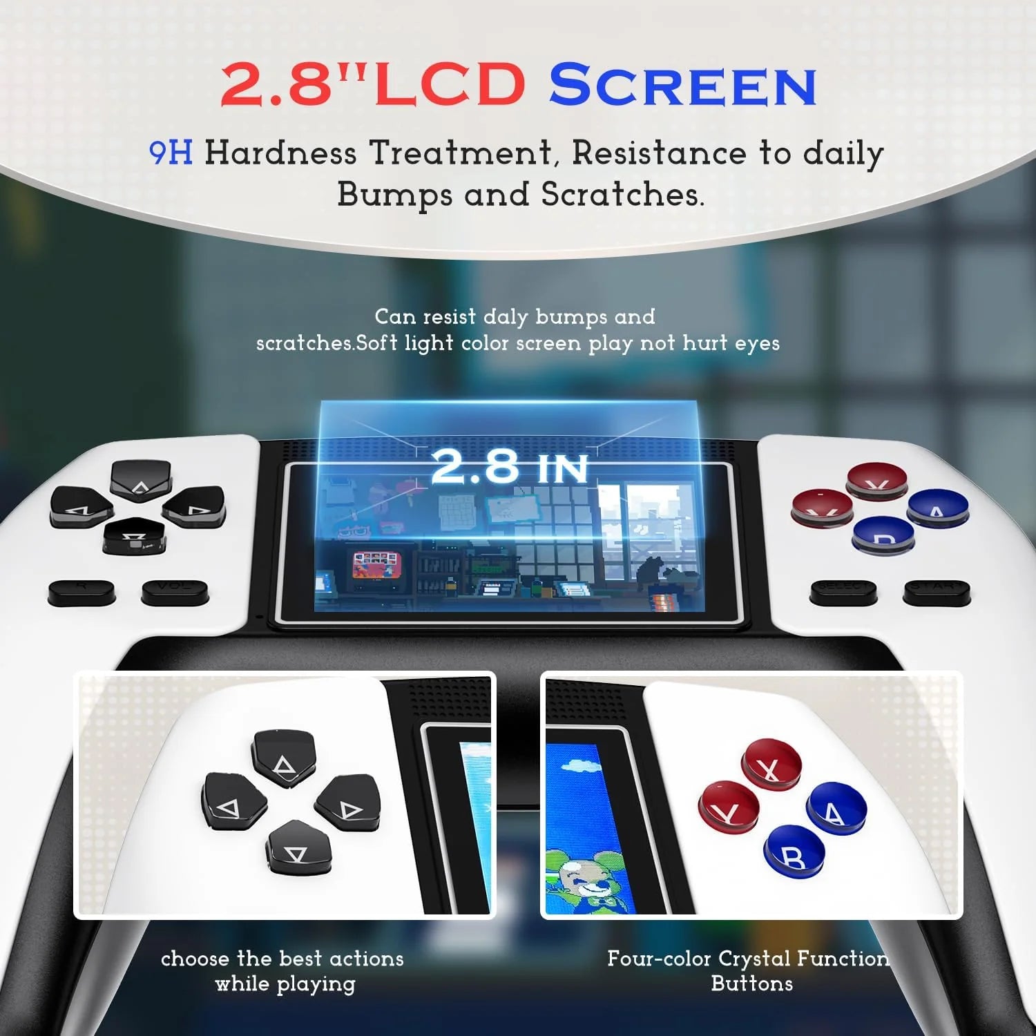 Consola de Jocuri Video Retro P5 - Portabila, 520 Jocuri Preincarcate, Baterie Reincarcabila Durabila, Ecran Optimizat