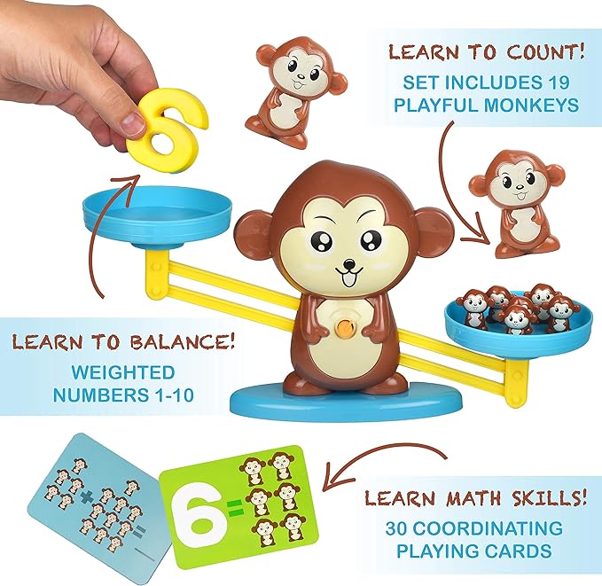 Joc Educativ si Distractiv cu Maimuta - Matematica pe Balansoar