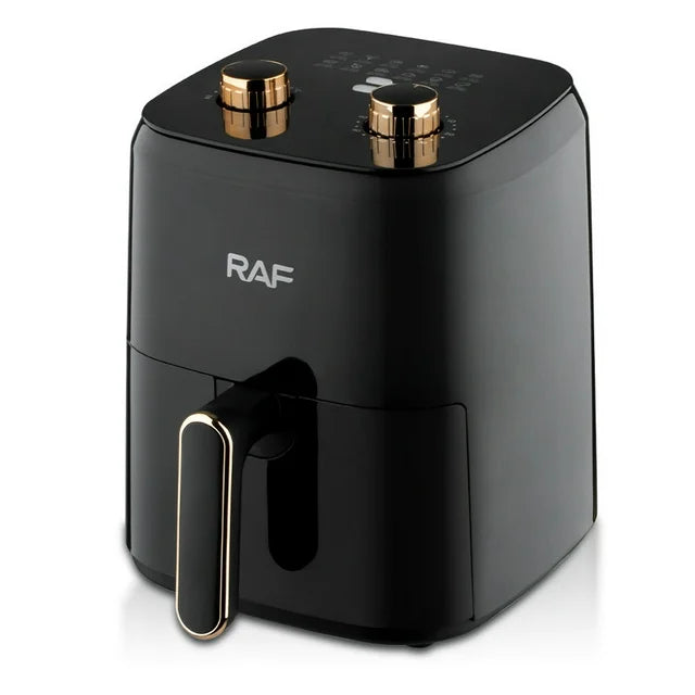Air Fryer RAF 3L, Buton Mecanic, 1500W, Gatit fara Ulei, Control Termostat si Timer, Suprafata Antiaderenta