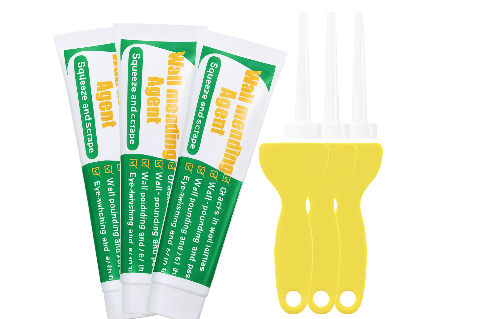 Kit Profesional x3 - pentru Reparatii Minore Pereti, Alb, 250g / Kit