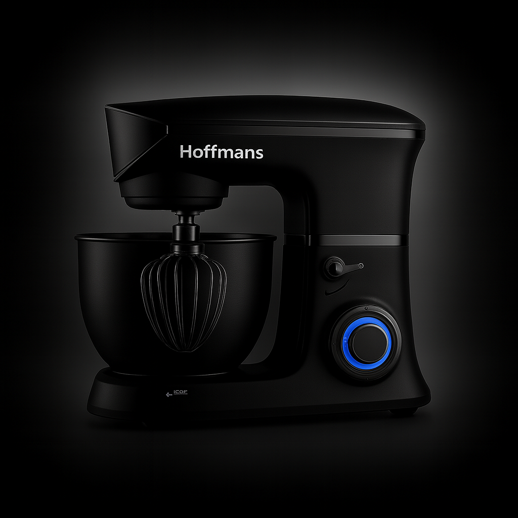 Mixer Profesional Hoffmans - 1200W, Bol Inox 6L, Tel, Carlig si Paleta de Amestecare