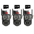 SET 3X Camere Triple Wi-Fi 6K 12MP, Audio bidirectional, AI Motion Detection, Night Vision, Rotire 355°/90°, IP66, 3x Card 64GB Incluse