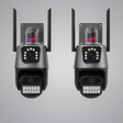 SET 2X Camere IP Duale Jortan, WiFi/LAN, 6MP JT-9687 PRO, 360° Panoramic, LED IR/White Smart