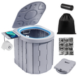 Toaleta Portabila Pliabila din ABS, Capacitate 200 kg, Pentru Camping si Drumetii