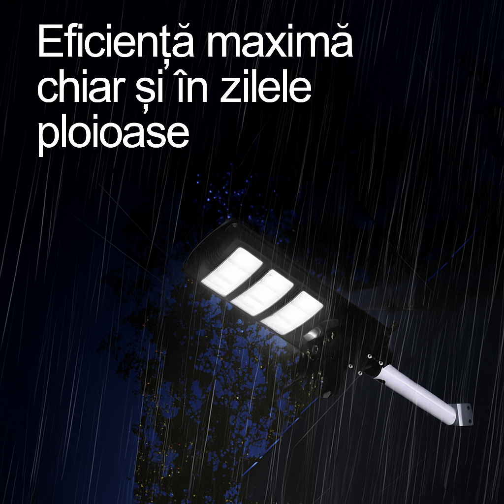 Set 2x Lampi Solare 450W - cu Camera Tripla 12MP, Slot SIM 4G, Viziune Nocturna, Control V380Pro