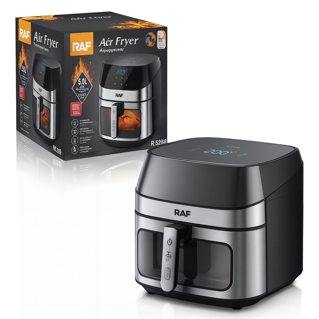 Friteuza Electrica - 8L, 1700W, Tehnologie Aer Cald, Vas Antiaderent, Panou Digital