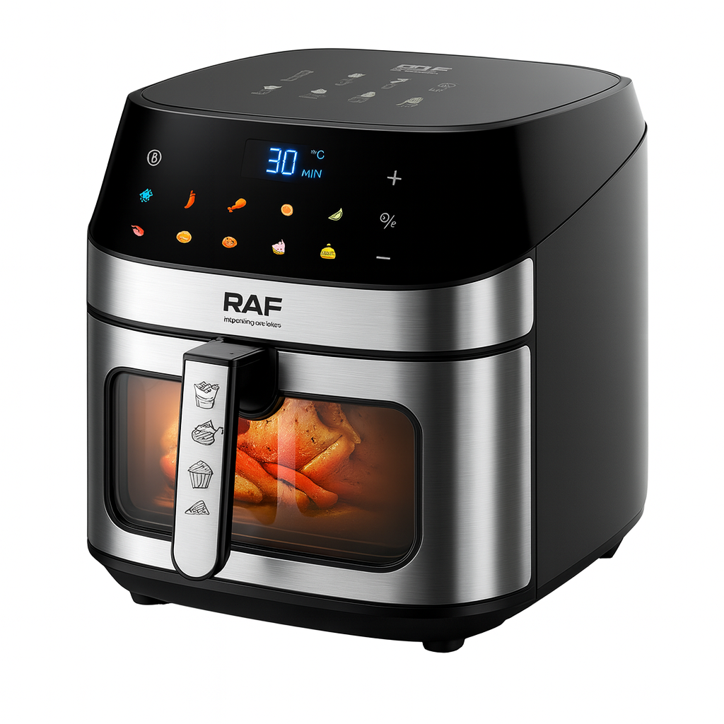 Friteuza Electrica - 8L, 1700W, Tehnologie Aer Cald, Vas Antiaderent, Panou Digital