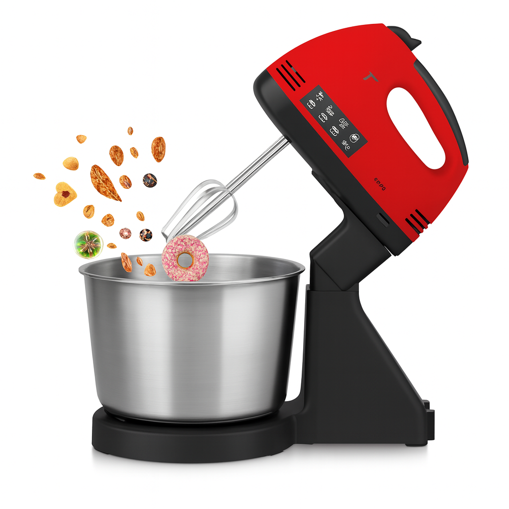 Mixer de Mana si Masa, 250W, 7 Trepte Viteza, Bol Inox 2L, Accesorii Incluse
