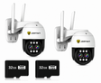 Set 2 Camere IP Wireless JORTAN JT-3XM – 6MP, Zoom X10, Viziune Nocturna, 2 Carduri 32GB Incluse
