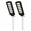 Set 2x Lampi Solare Jortan 300W - 6 Cadrane LED - Iluminat LED Exterior, Telecomanda si Picior Metalic