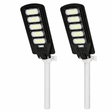Set 2x Lampi Solare Jortan 250W - 5 Cadrane LED - Telecomanda, Senzor Crepuscular, IP67, 24000mAh