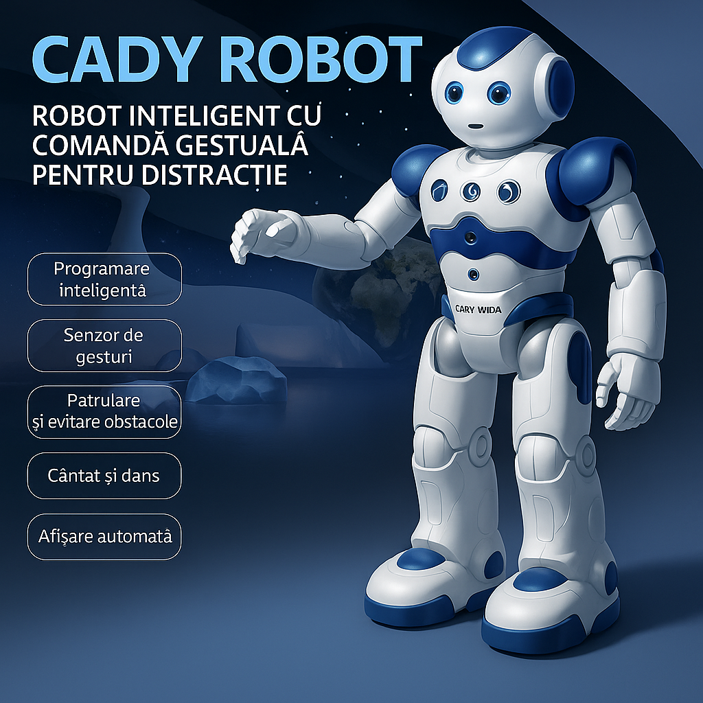 Robot Interactiv Multifunctional pentru Copii – Control Dual, Canta, Danseaza si Preda Informatii Stiintifice