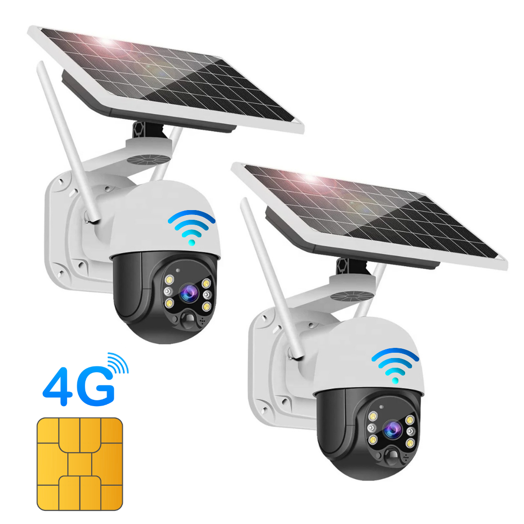 Set 2x Camere Solare 4G Dasgut, cu Slot SIM, Senzor de miscare si Control la Distanta