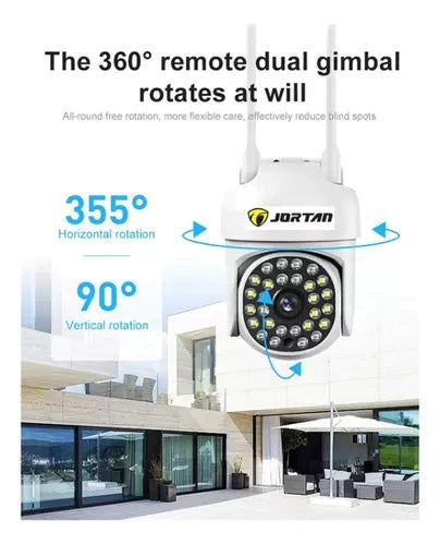 Camera Inteligenta WiFi Jortan JT-8161QJ + Card 32GB - Viziune Nocturna 30M, 1080P, Alerta Miscare cu LED-uri Active