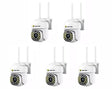 SET 5x Camere de Securitate, WiFi JT-8161QJ - Viziune Nocturna 30M, 1080P, Alerta Human-ID cu LED-uri Active