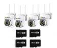 SET 4x Camera de Securitate - WiFi, JT-8161QJ - Viziune Nocturna 30M, 1080P, cu 4x Card 32GB