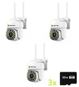 SET 3x Camere de Supraveghere, cu 28 LED-uri, Vedere Nocturna, Senzor CMOS + 3 Carduri 32GB