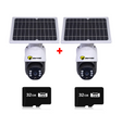 Set 2 Camere Wireless 3MP, cu Panou Solar - 1080P, Wi-Fi, Detectie Miscare, 2 Carduri 32GB incluse