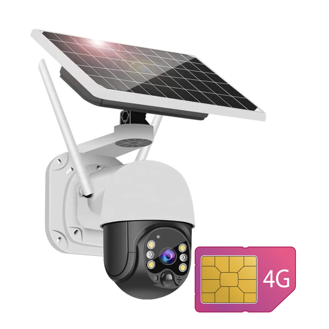 Camera de Supraveghere Solara 4G, Dasgut cu Slot SIM, Senzor de miscare si Control la Distanta