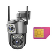 Camera 4G/LAN Dual Lens, PTZ 360°, 1080P Rezolutie 8MP, Zoom 10X, IP66, Viziune Nocturna