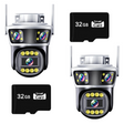 SET 2x Camere Triple Wireless AI - WiFi Jortan, 9MP, Vedere Nocturna Avansata, IP66, 2x Carduri 32GB Incluse