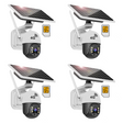 Set 4x Camere Solare 4G Dasgut, V380 PRO cu Slot SIM, Android/IOS, Senzor de miscare, Control la Distanta