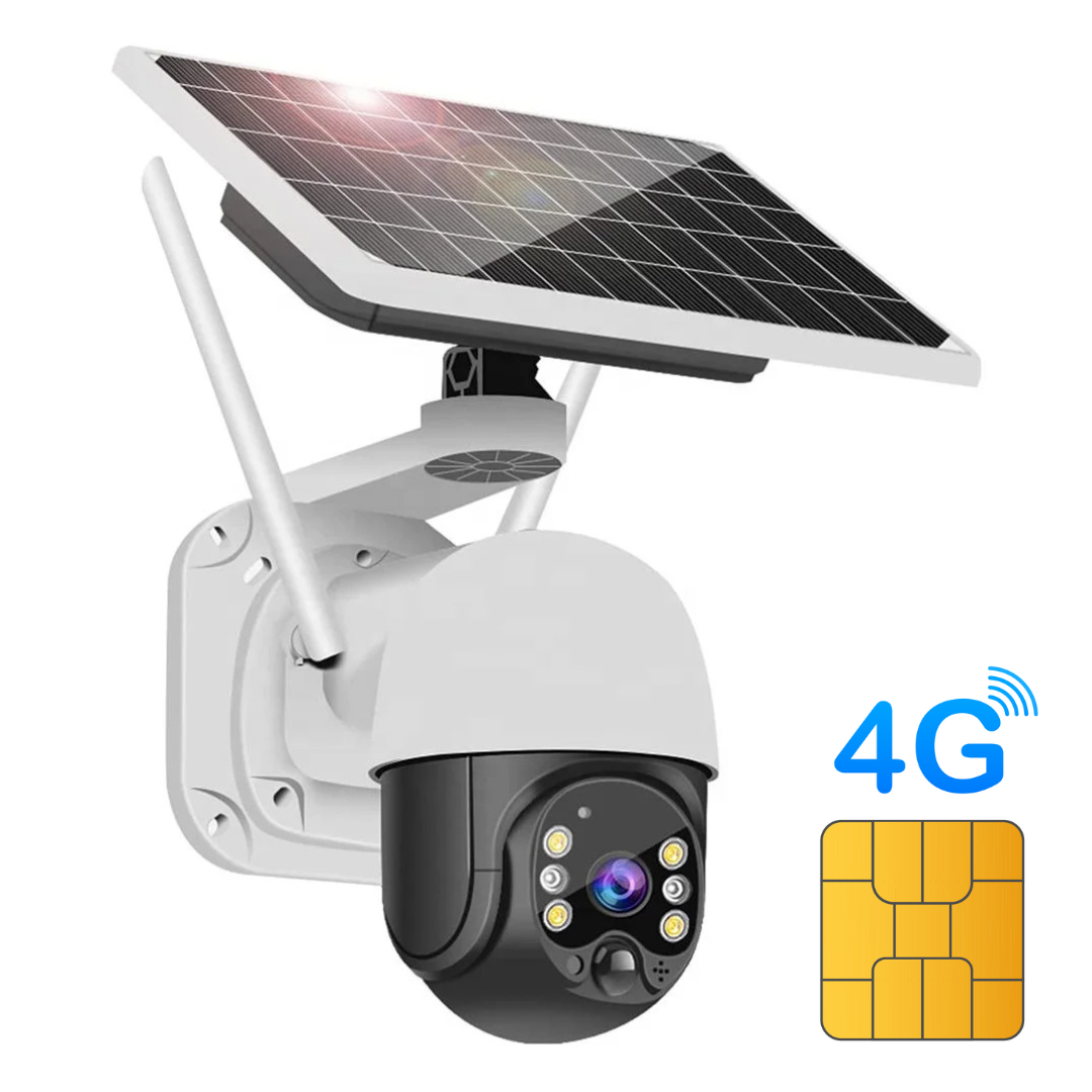 Set 1/2/3/4 Camere Solare 4G Dasgut, cu Slot SIM, V380 PRO Android/IOS, Senzor de miscare, Control la Distanta