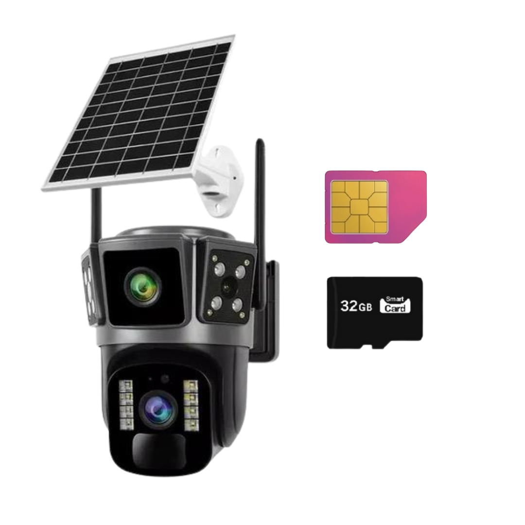 Camera Solara 4G Duala 6MP, Ultra HD, Night Vision, Audio bidirectional, O-KAM Pro, Card 32GB Inclus