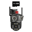 Camera Tripla Wi-Fi 6K 12MP, Zoom Digital 8X, AI Motion Detection, Night Vision, IP66, Card 64GB Inclus